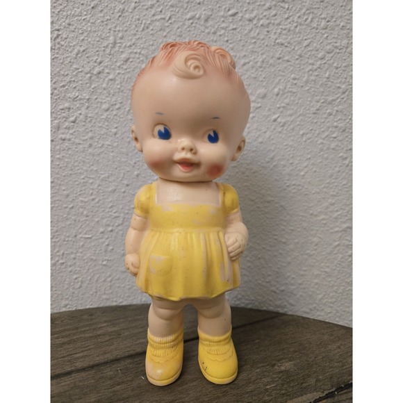 Sun Rubber Other - Vintage 1950's Rubber Doll, Ruth E. Newton, Sun Rubber Co, Yellow Dress Red Hair